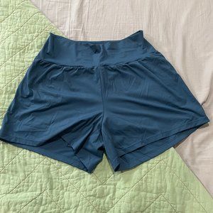 Halara Super High Waisted Back/Side Pockets Yoga Shorts-LONGER LENGTH